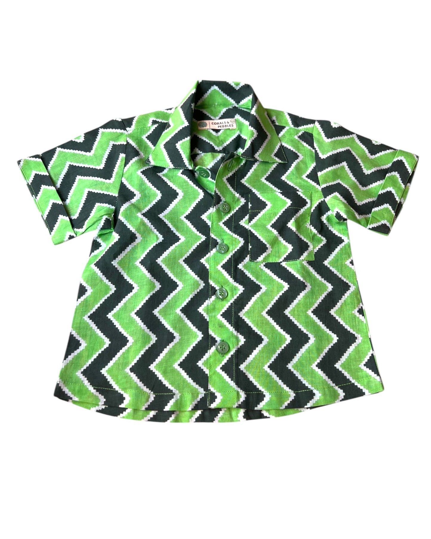 Green Chevron Co-ord Set: Smart, Stylish & Sustainable!