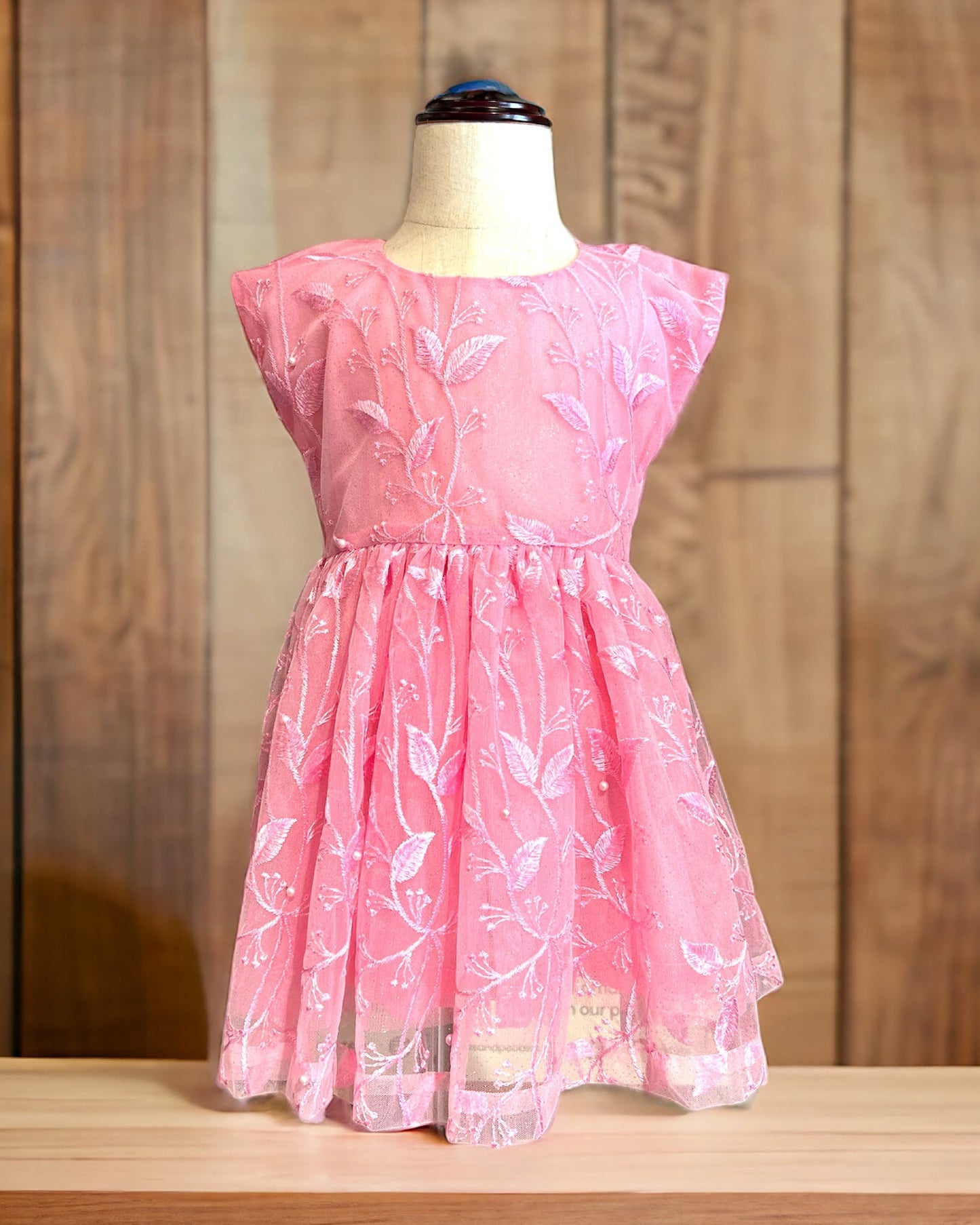 Floral Princess Rose Pink Dress
