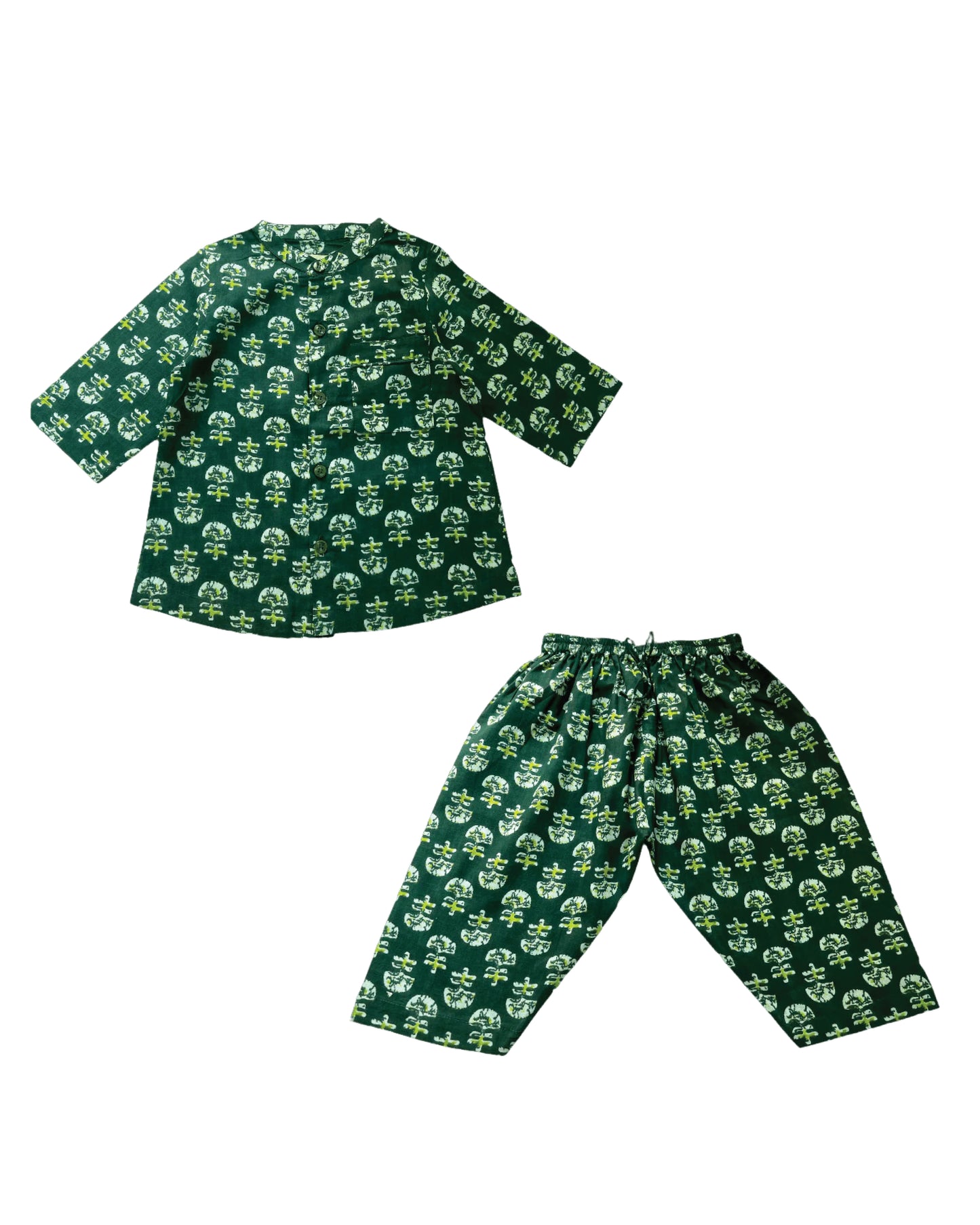 Green Dream Mushroom Boys Sleepwear