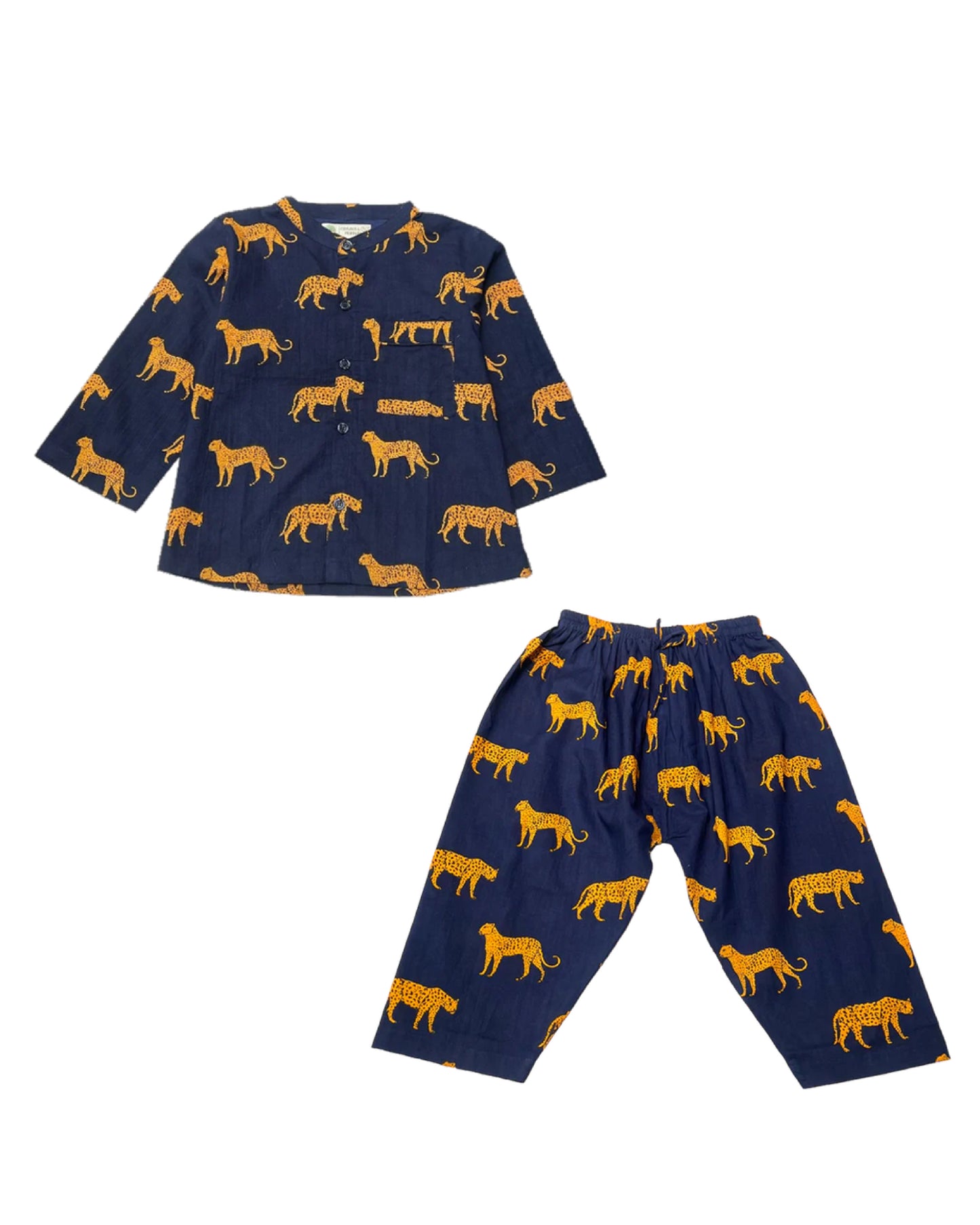 Midnight Blue Leopard Dreams Girls Sleepwear