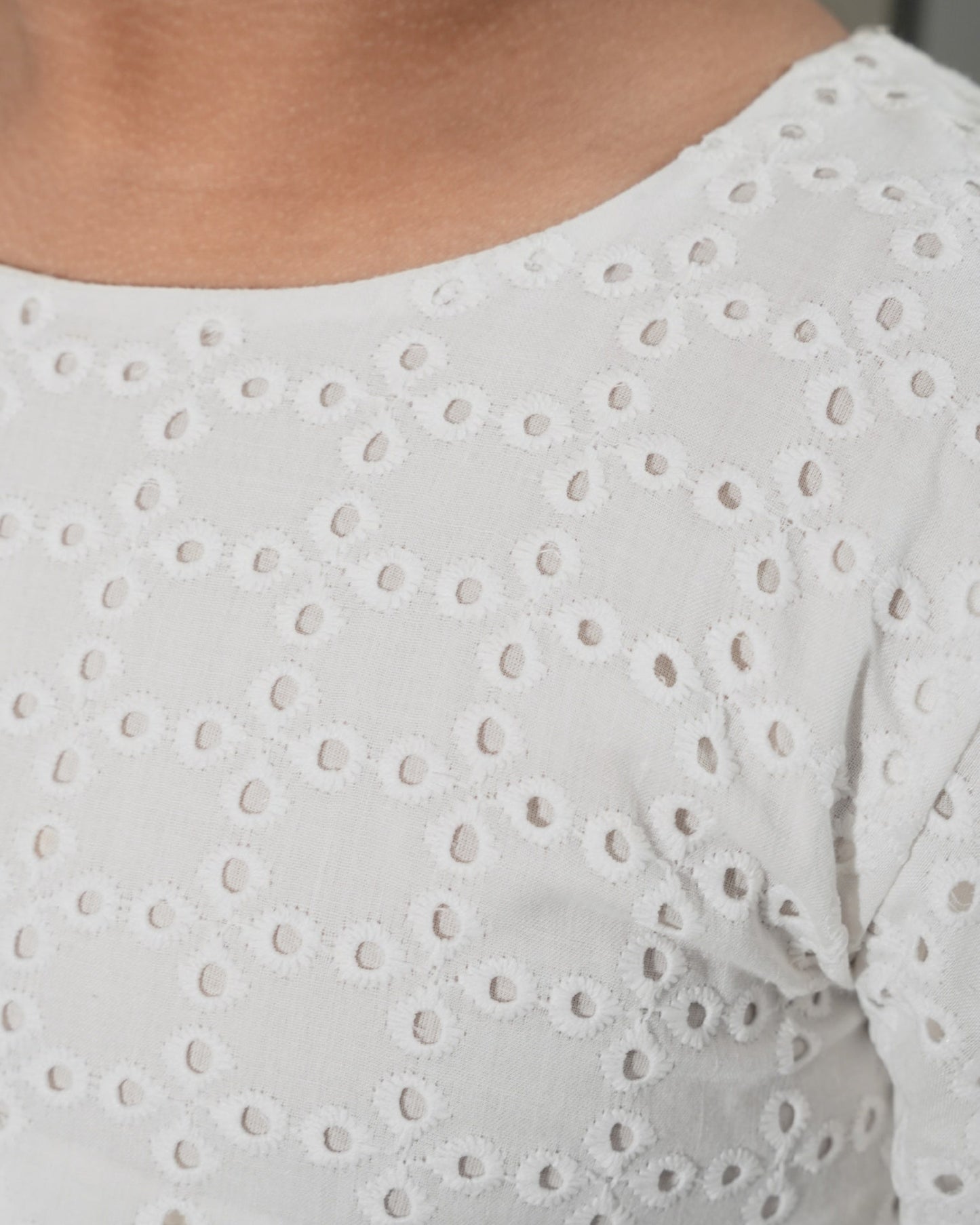 Snowy White Cotton Delight Dress