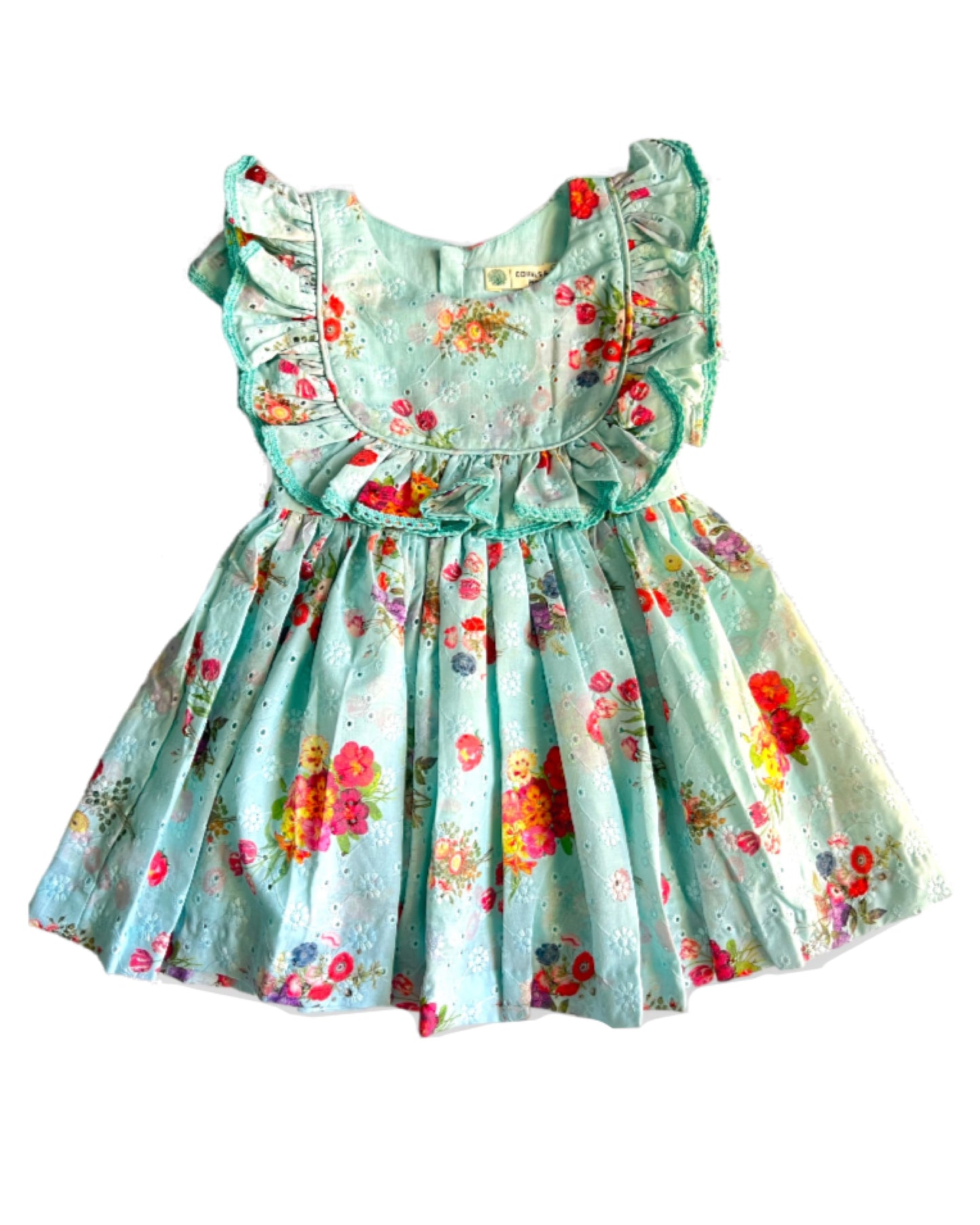 Minty Meadow Blooms Girls Dress