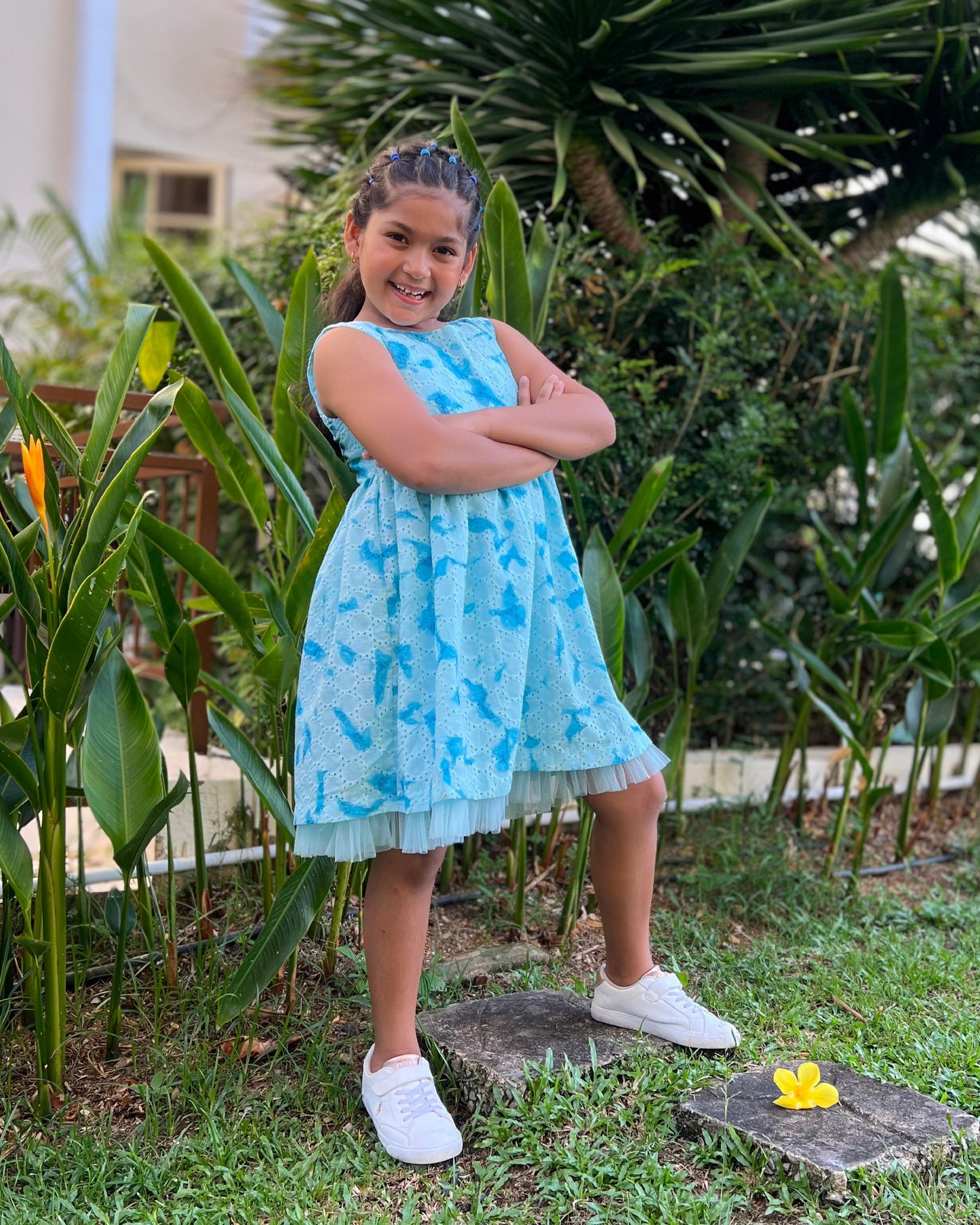 Beach Blue Girls Dress
