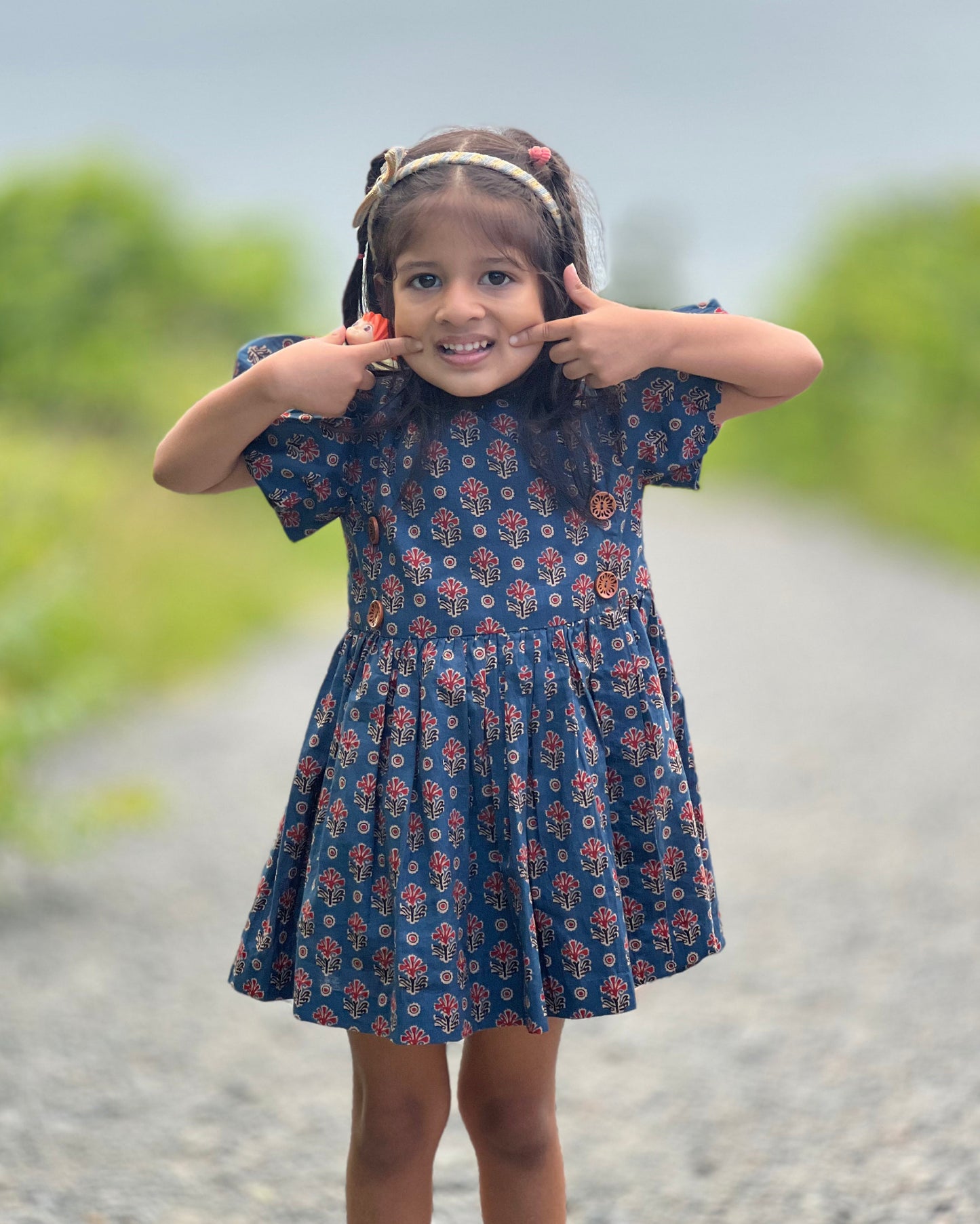 Cobalt Cuties Girls Dress