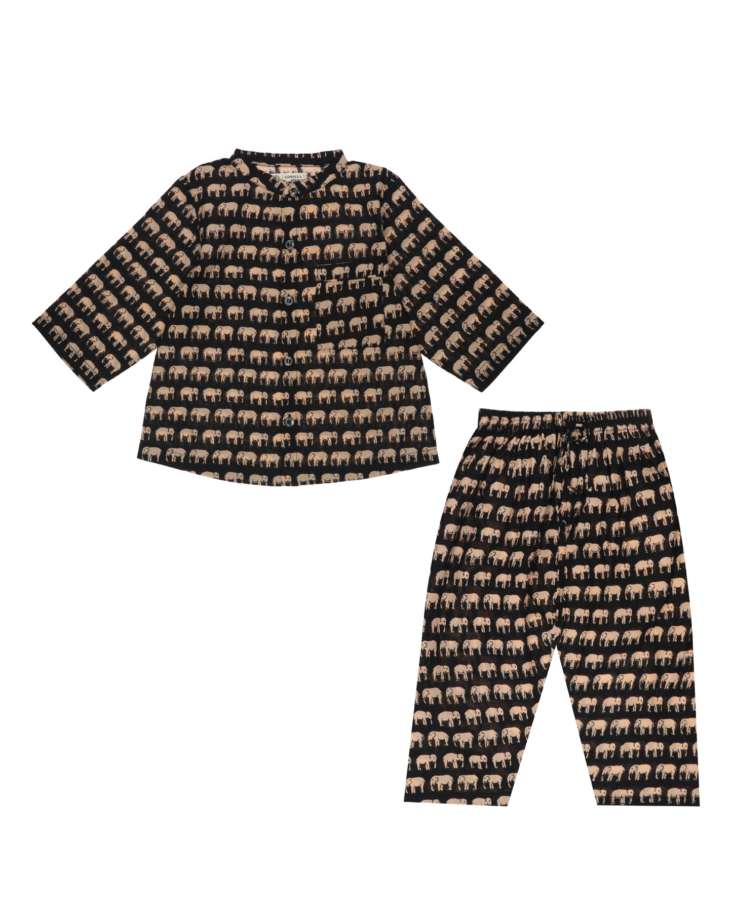 Black Elephant Dreams Boys Sleepwear