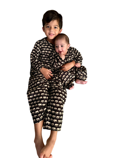 Black Elephant Dreams Boys Sleepwear