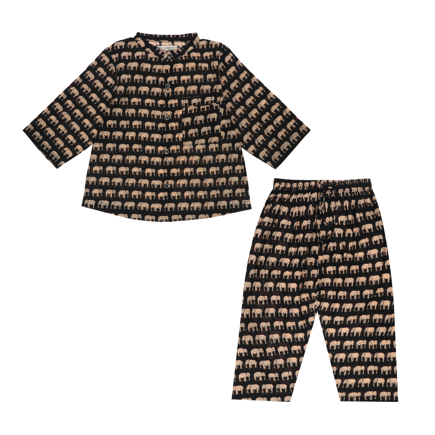 Black Elephant Dreams Boys Sleepwear