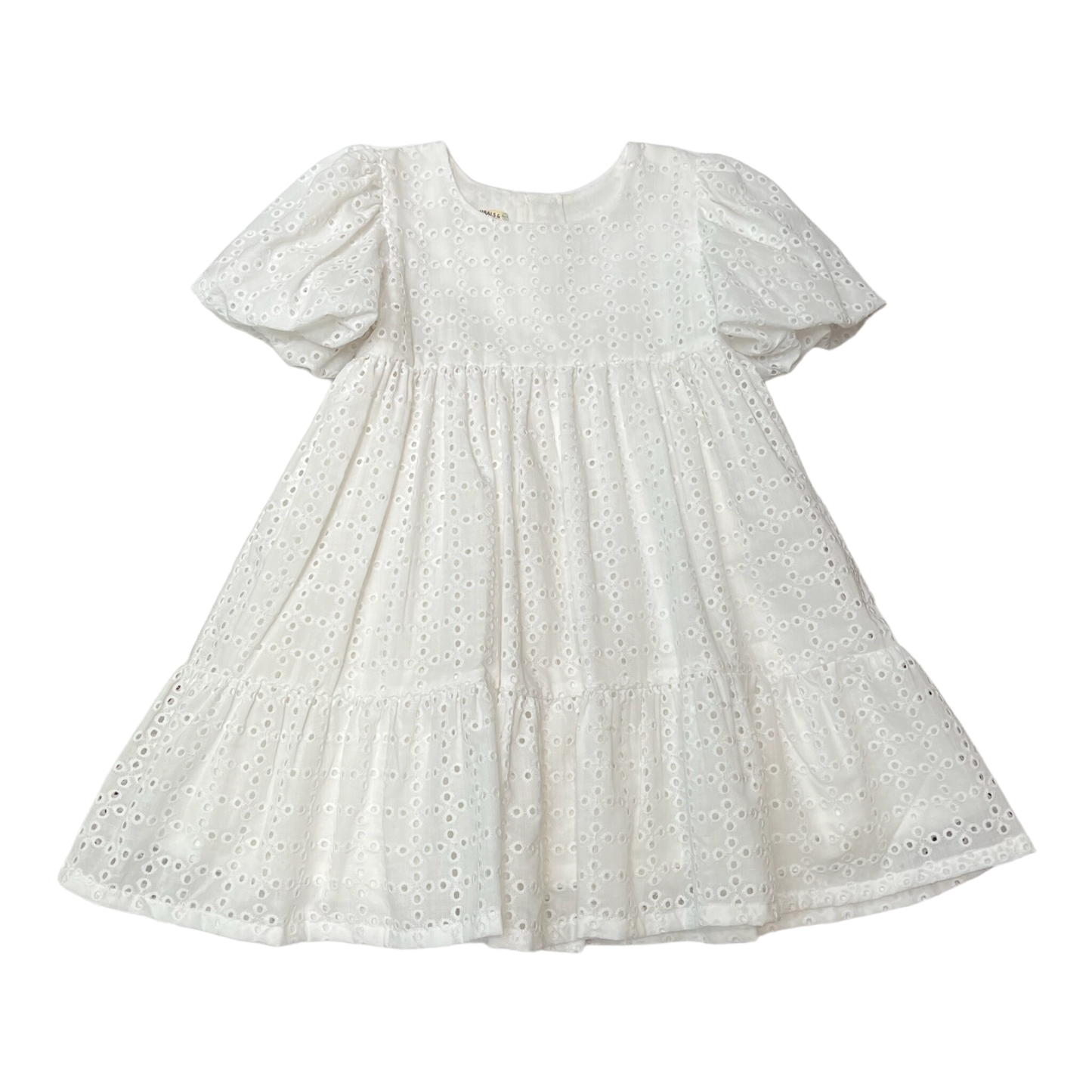 Snowy White Cotton Delight Dress