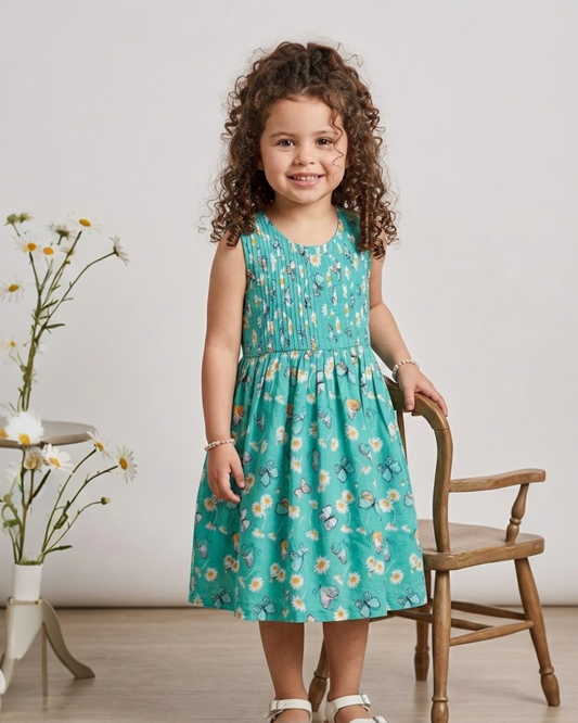 Butterfly and Daisy Girls Dress
