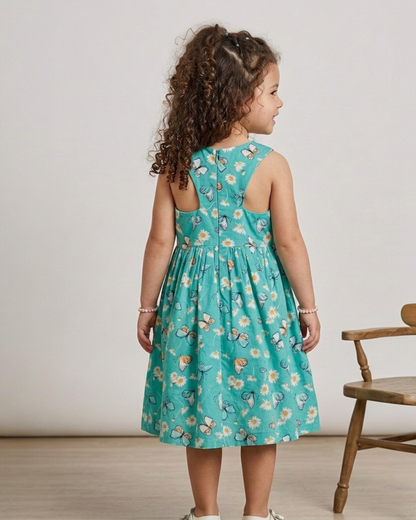 Butterfly and Daisy Girls Dress