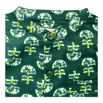 Green Dream Mushroom Boys Sleepwear