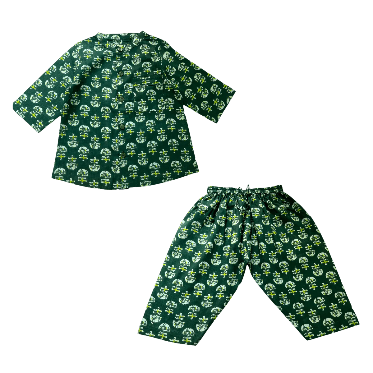 Green Dream Mushroom Boys Sleepwear