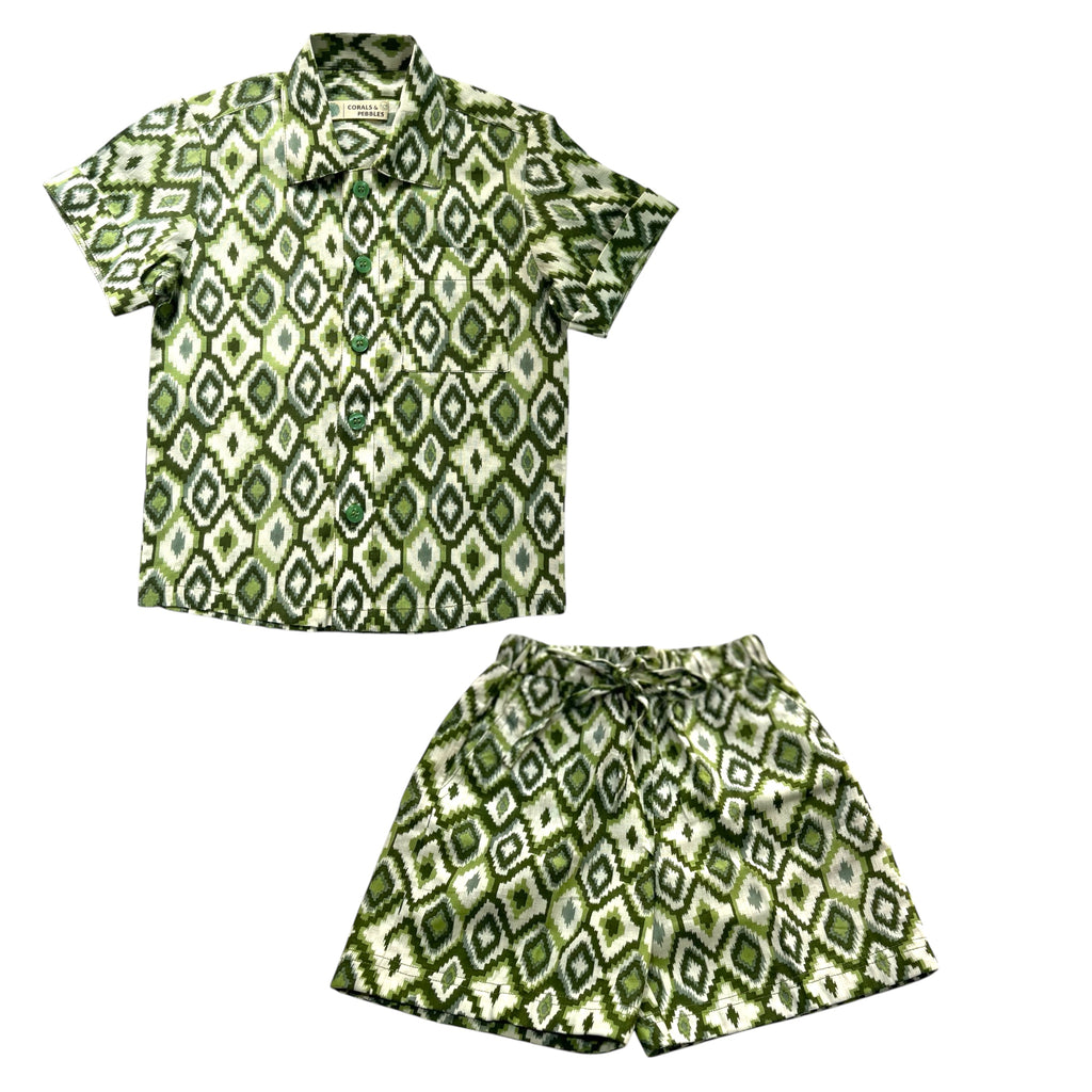 Cool Green Breeze Boys Coord Set