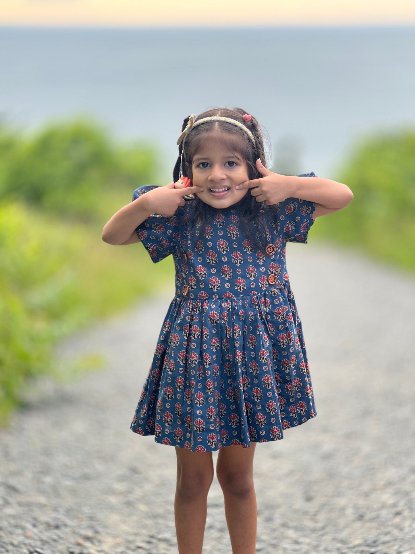 Cobalt Cuties Girls Dress