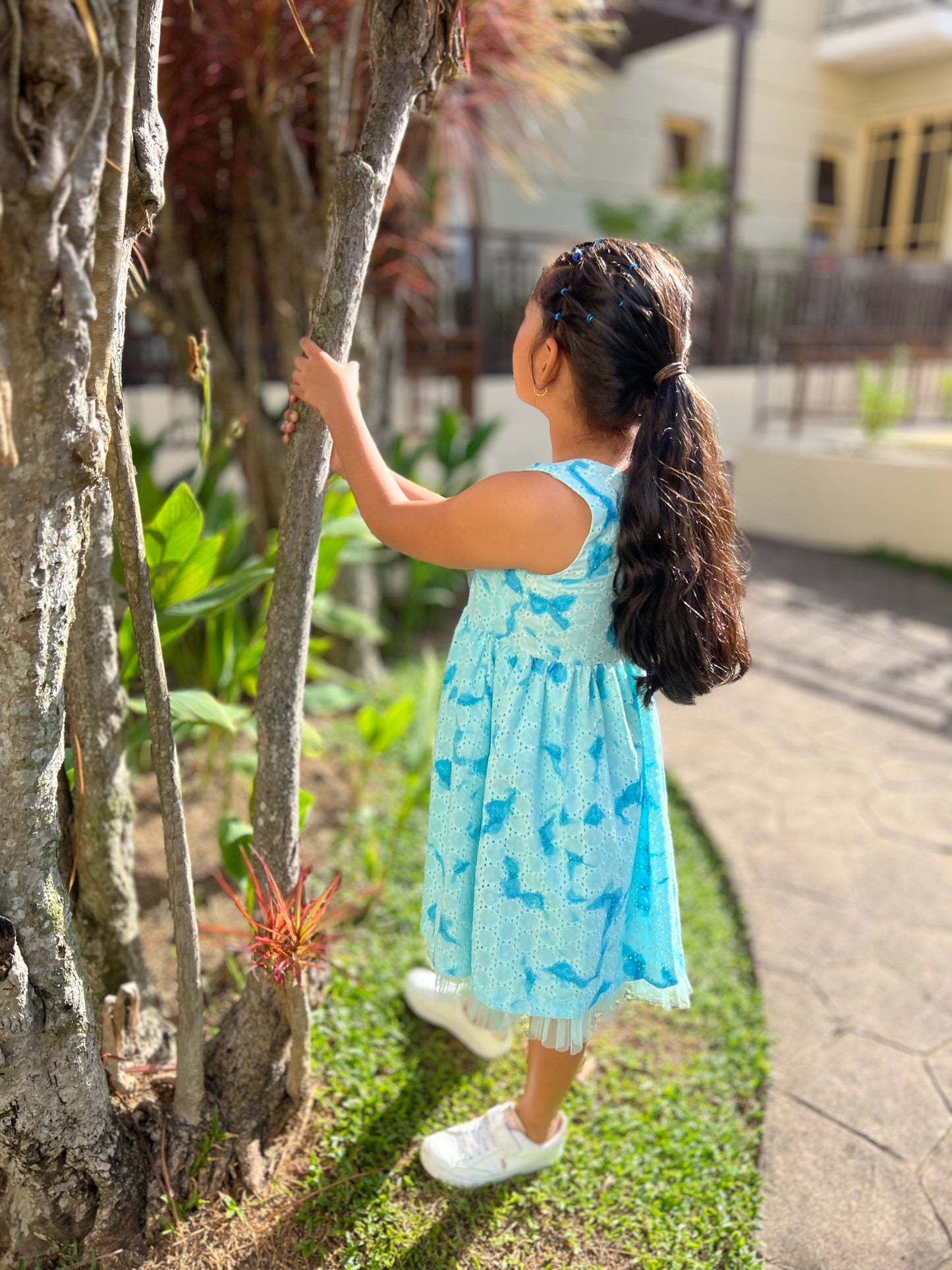 Beach Blue Girls Dress