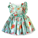 Load image into Gallery viewer, Minty Meadow Blooms Girls Dress
