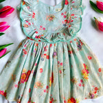 Load image into Gallery viewer, Minty Meadow Blooms Girls Dress
