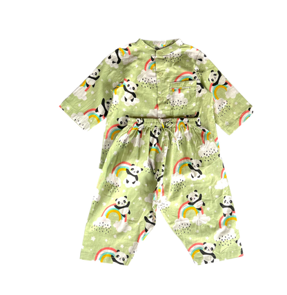 Green Panda Paws Slumber Boys Sleepwear