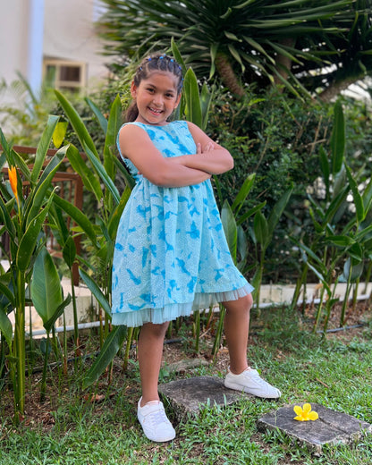 Beach Blue Girls Dress