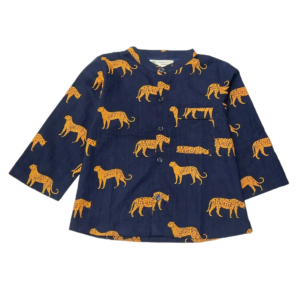 Midnight Blue Leopard Dreams Boys Sleepwear