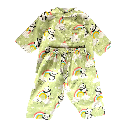 Green Panda Paws Slumber Boys Sleepwear