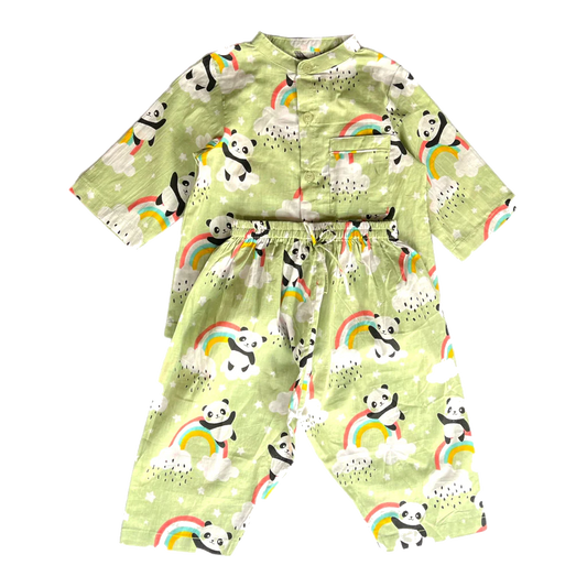 Green Panda Paws Slumber Boys Sleepwear