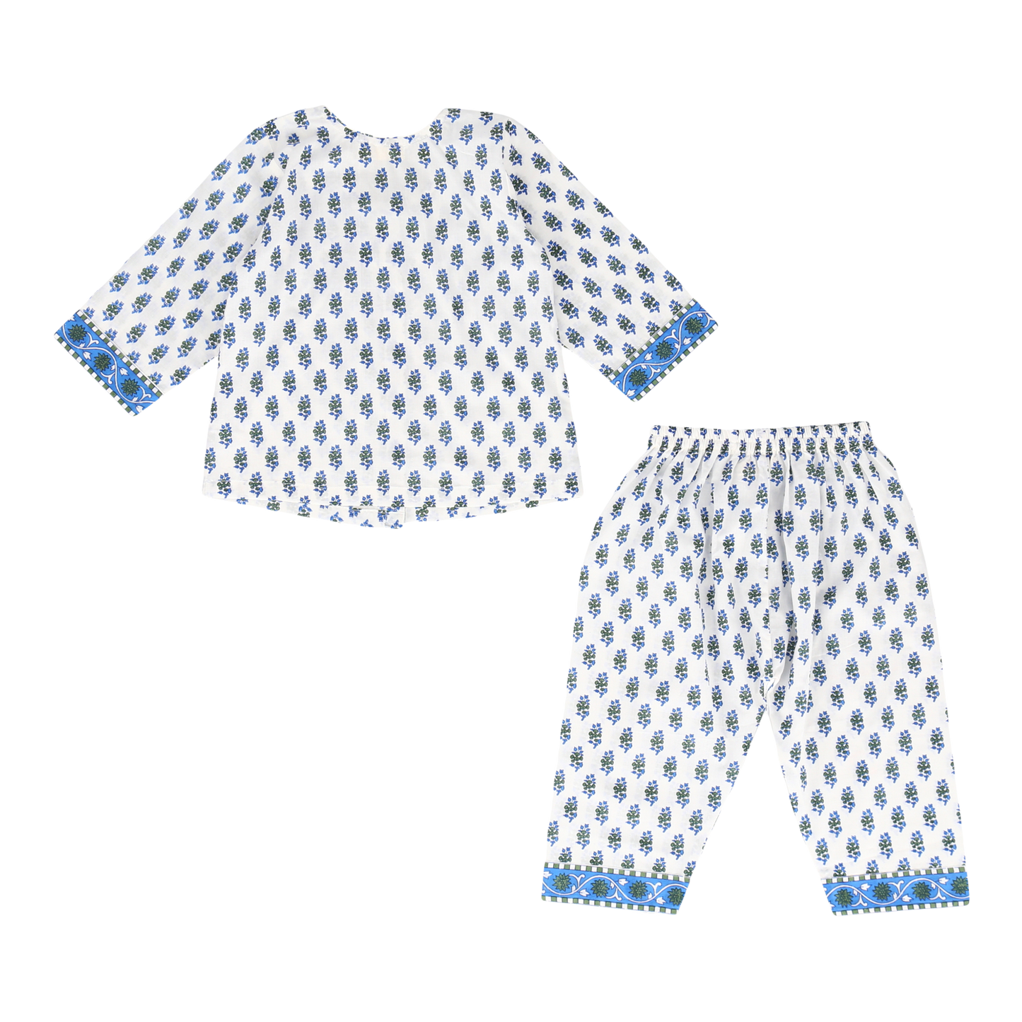 Blue Flower Flow Girls Sleepwear